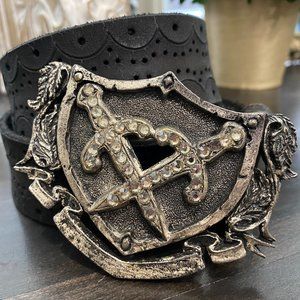 New Sword & Shield Belt w Leather Strap